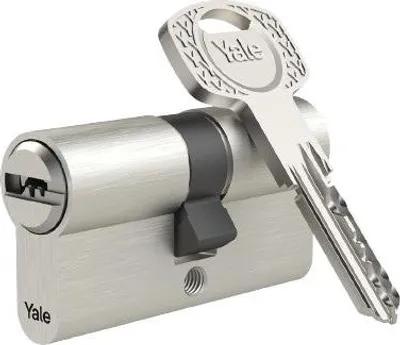 Produktbild von Yale Europrofil Doppelzylinder 1300, Not- & Gefahrenfunktion, 35/40, 5 Schlüssel, Nickel satiniert