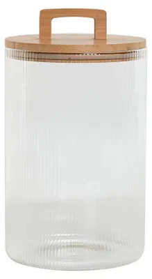 Immagine prodotto di Home ESPRIT Barattolo in vetro trasparente di bambù 4 L - Marca: Home ESPRIT - EAN: 8424002175627