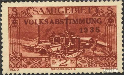 Produktbild von Briefmarken Saarland 1934 Mi 191 postfrisch Volksabstimmung 1935