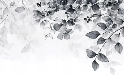 Produktbild von Fototapete Blätter Schwarz und Weiß Efeu - 400x280 cm - inklusive kleister - Vlies Tapete - Vliestapete Wohnzimmer Schlafzimmer Küche Modern Wandtapete
