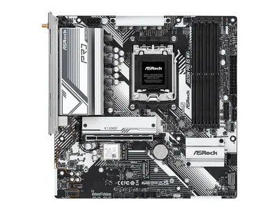 Produktbild von Asrock A620M Pro RS WiFi, AMD, Sockel AM5, AMD Ryzen 7000 Series, DDR5-SDRAM, 128 GB, DIMM