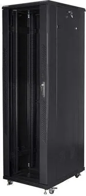 Immagine prodotto di Armadio di comunicazione indipendente Lanberg 19", rack 42U, 600x1000 per l'autoassemblaggio in confezione piatta, nero