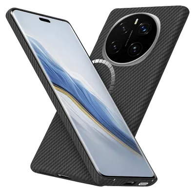 Produktbild von Techsuit – Aramidfaser-MagSafe-Hülle für Honor Magic7 Pro – schwarz
