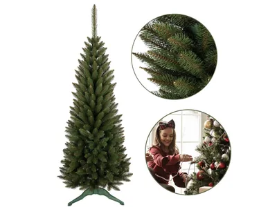 Obrázek produktu pro Umělý vánoční stromek klasický smrk štíhlý PVC 120cm