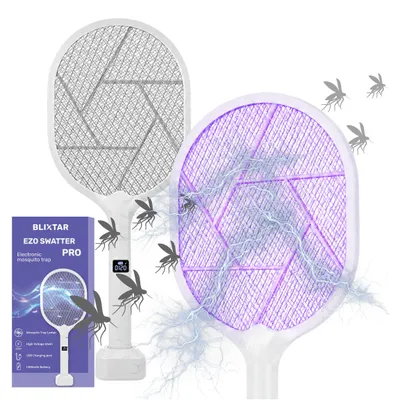 Produktbild von Elektrische 2in1 Insektizide Moskito Fliegenfalle LED Licht Fliegenklatsche Mücken Insektenvernichter BLIXTAR