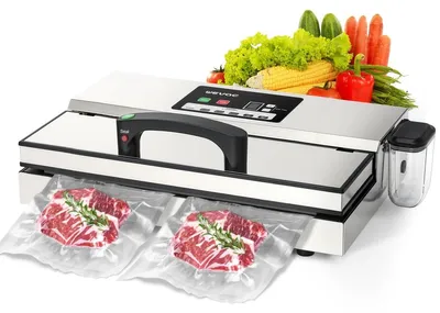 Immagine prodotto di Sigillatrice sottovuoto - 550 W - Con serbatoio per liquidi - 12 in 1 - Acciaio inossidabile