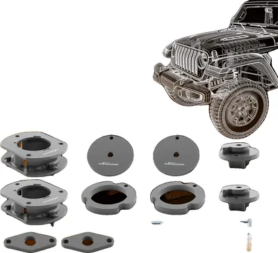 Productafbeelding van Verhogingskit, voorzijde 2,5 inch, achterzijde 0,5 inch, geschikt voor Jeep Grand Cherokee 2WD, geschikt voor Jeep Grand Cherokee 4WD, stalen constructie