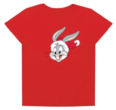 Image de T-shirt Looney Tunes pour femmes, en coton ring-spun, modèle TV36207 (Taille L), couleur rouge