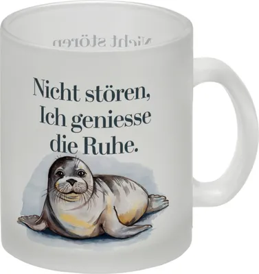 Produktbild von Robbe Glas Tasse - Ruhe genießen