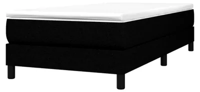 Produktbild von Boxspringbettgestell, Polsterbett für Schlafzimmer, Bettrahmen mit Lattenrost, Einzelbett, Schwarz 90x190cm Stoff