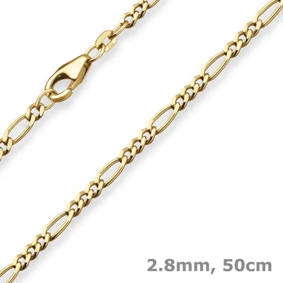 2-8mm-Figarokette-diamantiert-aus-333-Gelbgold-50cm