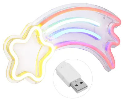 Obrázek produktu pro Meteor Neonové světlo Festival USB Nástěnné cedule Umění pro domácí dekoraci Svatba Vánoce