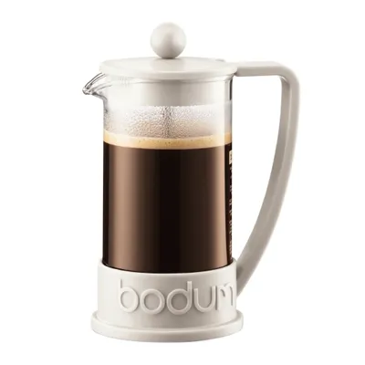 Produktbild von Bodum 10948-913, freistehend, Transparent, Weiß, Französische Presse, Gemahlener Kaffee, Kaffee, 0,35l
