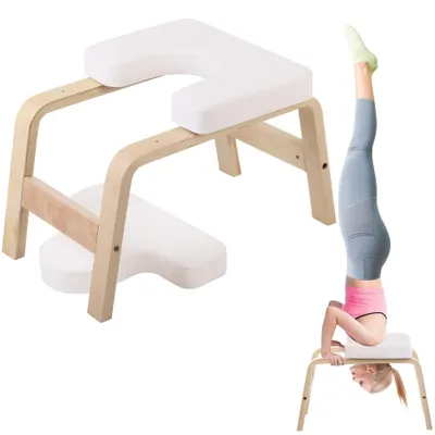 Produktbild von Yoga Kopfstandhocker mit Holzrahmen für Balance und Entspannung
