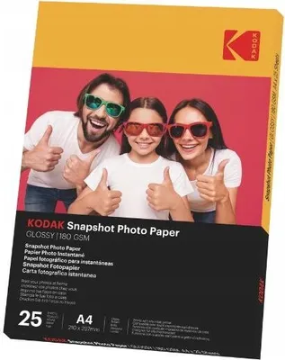 Obrázok produktu pre Papier do fototlačiarne KODAK 25 ks A4 210x297mm 180g lesklý / 3510-812
