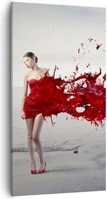 Produktbild von Bild auf Leinwand - Leinwandbild - Weiblich modell posieren nackt - 55x100cm - Wand Bild - Wanddeko - Leinwanddruck - Bilder - Kunstdruck - Wanddekoration - Leinwand bilder - Wandkunst - PA55x100-2633