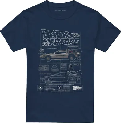 Image de Retour vers le futur - T-Shirt pour hommes et femmes Uni TV26537 (XL) (Marine)