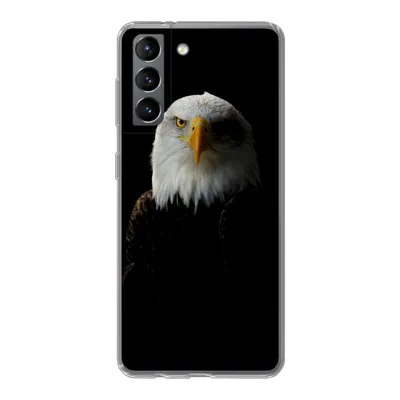 Produktbild von MuchoWow® Handyhülle Schutzhülle Hülle für Samsung Galaxy S21 Adler - Vogel - Schwarz Silikon Softcase Handy Hülle - Softcase