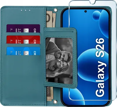 Produktbild von ETUI mit Klappe für Samsung S26 Magnetverschluss + GLAS 9H