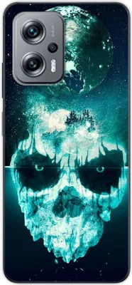 Produktbild von König Design Hülle kompatibel mit Xiaomi Redmi K50i Kunststoff Soft Handyhülle - Handy Case Totenkopf