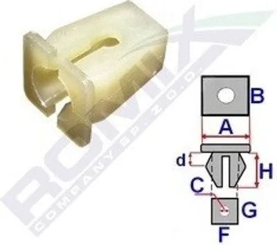 Produktbild von 10x ROMIX Clip Zier- / Schutzleiste A175046 11,7mm 4mm