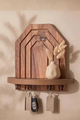 Obrázok produktu pre Skye Decor, elegantná nástenná polička z 100% MDF, buk, 26x25x13 cm