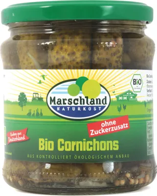 Produktbild von Cornichons ohne Zuckerzusatz 330g
