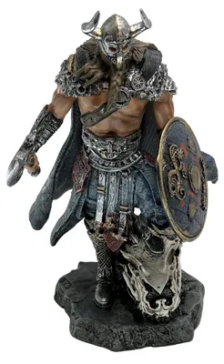 Produktbild von Vikinger Krieger Statue - Harz Skulptur - Wohnraumdekoration - Büro - Geschenkidee
