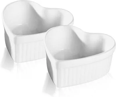 Produktbild von Famanu Soufflé-Förmchen Set aus Porzellan - ideal für Crème Brûlée und Snacks