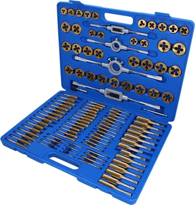 Image de Brilliant Tools TiN Jeu d'outils de taraudage, 110 pièces