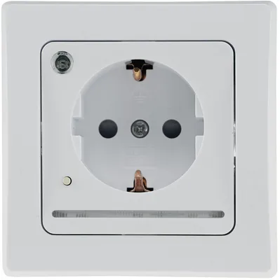 Produktbild von DELPHI Schutzkontakt-Steckdose mit LED weiß, 250V/ 16A, Licht mit Sensor