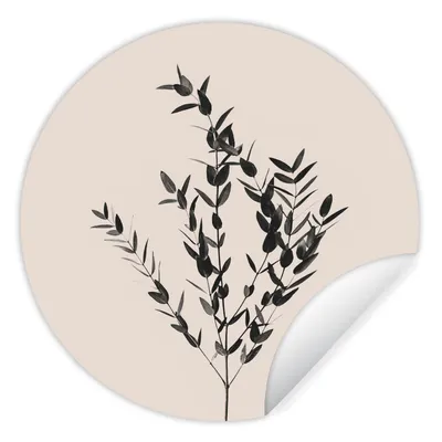 Produktbild von MuchoWow® Runde Wandtattoo - Wandsticker Tapete Aufkleber Pflanzen - Grün - Natur Ø 80 cm Selbstklebend und Repositionierbar - Wandaufkleber - Kreis - Mauerkreis - Wand Bilder - Wandsticker - Wohnzimmer Dekoration - Dekoration für die Wände - Aluminium - Babyzimmer