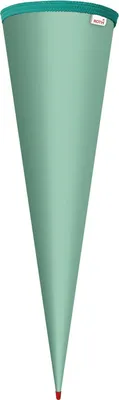 Produktbild von Schultüten-Rohling zum Basteln mint - 70 cm rund - mit Rot(h)-Spitze ohne Verschluss
