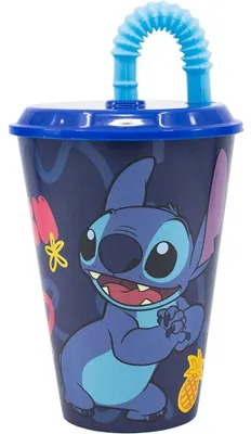 Trinkbecher mit Strohhalm, Disney, 430 ml, BPA-frei, wiederverwendbar
