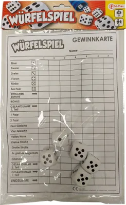 Produktbild von Toi-Toys 51081A - XXL Würfelspiel (deutsch) - Punkteblock inkl 5 Würfeln Gesellschaftsspiel Familienspiel