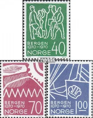 Produktbild von Briefmarken Norwegen 1970 Mi 608-610 (kompl.Ausg.) postfrisch Bergen