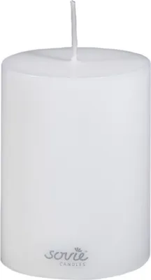 Produktbild von Sovie CANDLES Stumpenkerze in Weiß Ø 70 mm x H 100 mm, Brenndauer ca. 52 Std. - 12 Stück