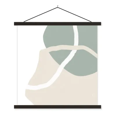 Produktbild von MuchoWow® Textilposter Minimalismus - Pastell - Gestaltung 40x40 cm mit schwarzem Rahmen - Fotos