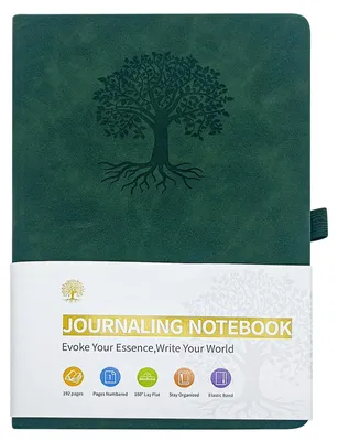 Productafbeelding van Omgoods - A5 Notitieboek met PolyurethanLeren Kaft en 196 Pagina's Doryn Papier