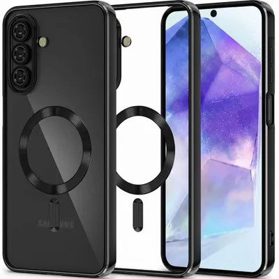 Produktbild von Handyhülle mit Kameraabdeckung für Galaxy A27 5G, Tech-Protect MagFlex für MagSafe, Transparent-Schwarz
