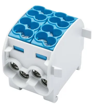 Imagen del producto de SIMBLOCK Bloque de conexión SCB 25-2, para cobre/aluminio, de 1 polo, color azul, 1000 V, referencia 81505003