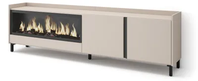 Immagine prodotto di Mobili TV effetto legno beige 212x35x61cm camino effetto fuoco XXL