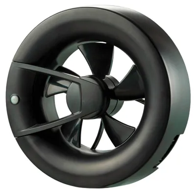Produktbild von Energiesparender Wandlüfter & Deckenlüfter Arc Schwarz NW 125 mm
