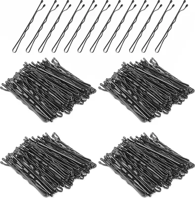 Produktbild von Haarnadeln Metall Haarklammern 5 cm Wellenform Bobby Pins 200 Stück mit Aufbewahrungsbox