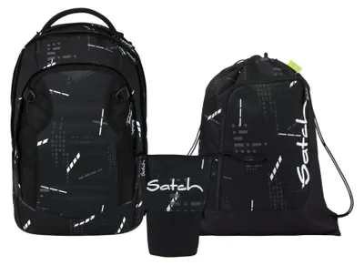 Produktbild von Satch, Schulrucksack-Set MATCH PLUS Ninja Matrix 3-tlg., ab. 5. Klasse