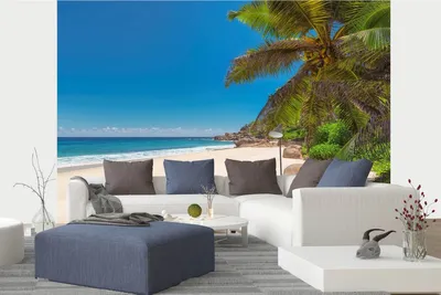 Produktbild von Vlies Fototapete TROPISCHER STRAND 375 x 250 cm (inkl. Kleister) - Vlies Tapete, Wandtapete, Wandbilder - Tapete für Wohnzimmer Schlafzimmer, Büro, Küche - Montagefertig