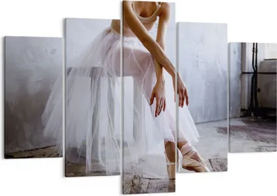 Produktbild von Bild auf Leinwand - Leinwandbild - 5 Teile - Ballerina Ballett Studio - 150x100cm - Wand Bild - Wanddeko - Wandbilder - Leinwanddruck - Bilder - Wanddekoration - Leinwand bilder - EA150x100-4970