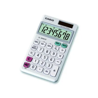 Produktbild von CASIO Taschenrechner SL-305 ECO Solar-/ Batteriebetrieb