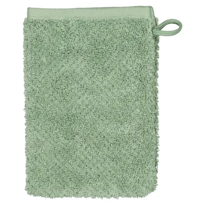 Produktbild von Waschhandschuh - Salbeigrün - Baumwolle - 16 x 22 cm
