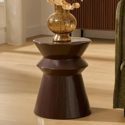 Produktbild von Eazy Living Totem-Beistelltisch Ø 35,5 cm Mahault Braun